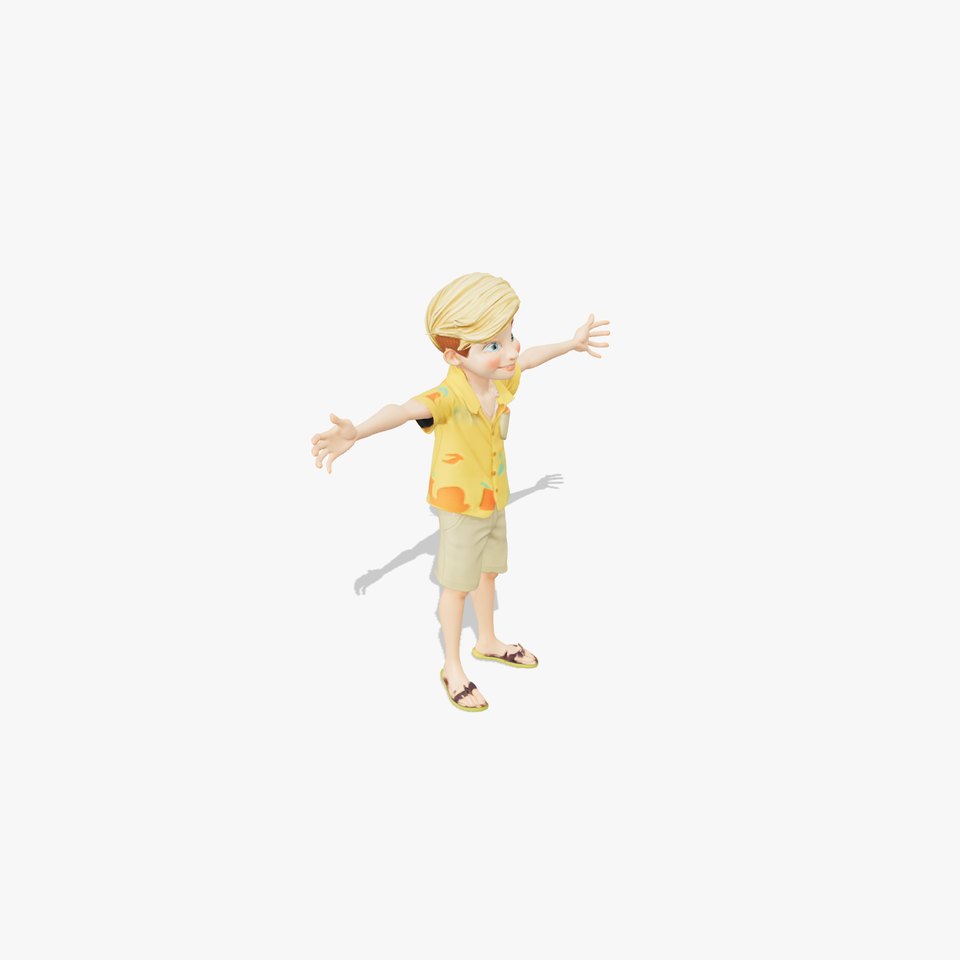 Cheerful Summer Boy model pack
